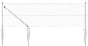 vidaXL Στύλος Περιφράξεων Ασημί 10 x 0,6 μ (12 x 12 mm δίχτυ) Ατσάλι