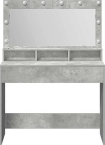 vidaXL Τραπέζι περιποίησης Σκυρόδεμα Γκρι 100 x 41 x 135 εκ.