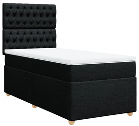 ΚΡΕΒΑΤΙ BOXSPRING ΜΕ ΣΤΡΩΜΑ ΜΑΥΡΟ 90X200 ΕΚ. ΥΦΑΣΜΑΤΙΝΟ 3291172