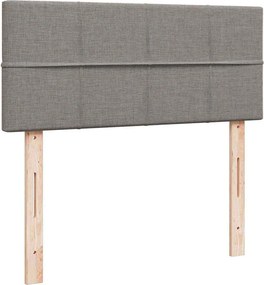 vidaXL Κρεβάτι Boxspring με Στρώμα Taupe 120x190 εκ. Υφασμάτινο