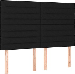 vidaXL Κεφαλάρι Μαύρο 144x5x118/128 εκ. Ύφασμα