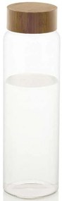 Μπουκάλι AH-MS70099 Φ8x26,5cm 1lt Natural-Clear Andrea House Glass,Bamboo