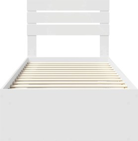 vidaXL Σκελετός Κρεβατιού Λευκό 75 x 190 cm Στερεά ξυλεία πεύκου