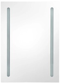 vidaXL Καθρέφτης Μπάνιου με Ντουλάπι & LED Χρώμα Δρυός 50x13x70 εκ.