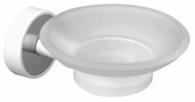 Karag Optimo-W 630199 Σαπουνοθήκη Λευκό, Χρωμέ ABS plastic, Ανοξείδωτο Ατσάλι, Γυαλί