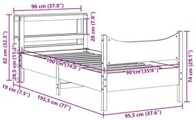 ΠΛΑΙΣΙΟ ΚΡΕΒΑΤΙΟΥ ΚΕΦΑΛΑΡΙ ΚΑΦΕ ΚΕΡΙΟΥ 90X190 ΕΚ. ΜΑΣΙΦ ΠΕΥΚΟ 3306326