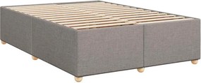 vidaXL Κρεβάτι Boxspring με Στρώμα Taupe 140x190 εκ. Υφασμάτινο