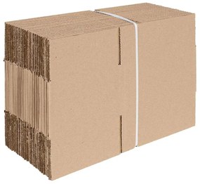 vidaXL Πτυσσόμενο Κουτί 50 pcs Καφέ 20 x 15 x 10 εκ. Χαρτόνι