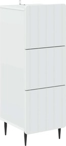 vidaXL Ντουλάπι με Συρτάρια Λευκό 33 x 34,5 x 92 εκ.