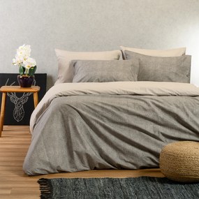 Σεντόνια King Size (Σετ) Melinen Ultra Line Luca Grey Γκρι Χωρίς Λάστιχο 260x270