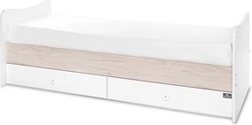 BED MAXI PLUS NEW 70/160 WHITE/LIGHT OAK