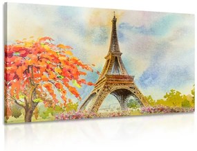 Εικόνα Πύργος του Άιφελ σε παστέλ χρώματα - 120x80