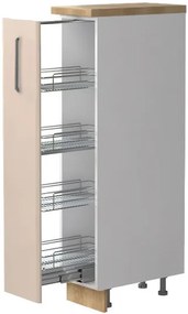Επιδαπέδιο ντουλάπι ψηλό Modena K14-30-1KZ-Λευκό - Μπεζ