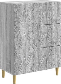 vidaXL Πλαϊνό γραφείο Γκρι Sonoma 66 x 34,5 x 90 εκ Επεξεργασμένο Ξύλο