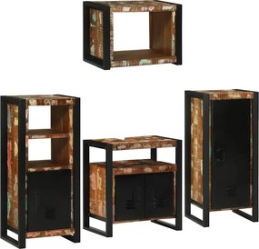 vidaXL Σετ Επίπλων Μπάνιου 4 τμχ. Πολύχρωμο 55 x 35 x 60 εκ.