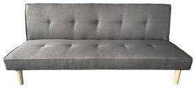 Καναπές Κρεβάτι Τριθέσιος ArteLibre MARILINA Γκρι Ύφασμα 181x86x75cm
