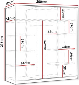 Ντουλάπα Tireno 3D συρόμενη