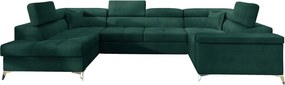 Γωνιακός καναπές Motta-Αριστερή-Prasino - 350.00Χ202.00Χ70.00cm