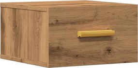 vidaXL Κομοδίνο Επιτοίχιο Αρτισιανή Δρυς 35 x 35 x 20 εκ.