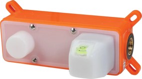 Acquanet Round 0840 Chrome - Εντοιχιζόμενη μπαταρία νιπτήρα