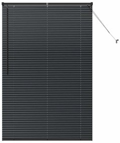 vidaXL Ρολό Παραθύρου με κουρτίνες Άλλο Μαύρο 120 x 175 cm Αλουμίνιο