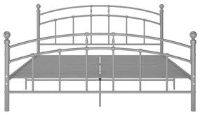 vidaXL Πλαίσιο Κρεβατιού Γκρι 180 x 200 εκ. Μεταλλικό