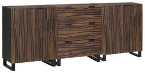 Σετ Επίπλων Μπάνιου με συρτάρι 3 pcs Καφέ Επεξεργασμένο ξύλο