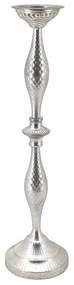 Κηροπήγιο 15-00-22438 Φ15x62cm Silver Marhome Metal