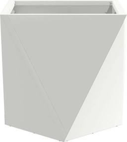 vidaXL Γλάστρα 2 τμχ. Λευκό 30 x 30 x 30 cm Ατσάλι