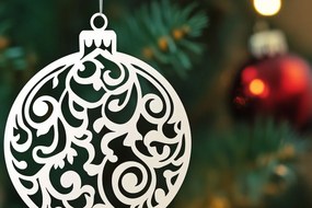 Σετ των 3 Intra απο ξύλο plywood 3mm-4mm πάχος - Cricut Χριστουγεννιάτικο Στολίδι Cut Δίασταση 6x6 cm INTRAFABR-107432302