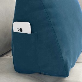 vidaXL Μαξιλάρι Πλάτης Μπλε 45 x 35 x 20 cm Υφασμάτινο Κορντουρά