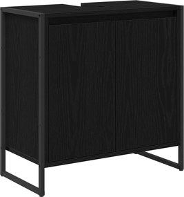 vidaXL Ντουλάπι Μπάνιου Μαύρη Οξυά 60 x 30 x 60 cm Επεξεργασμένο ξύλο