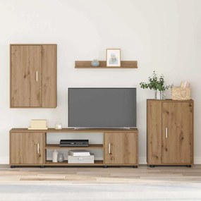 vidaXL Σετ 4 τεμαχίων για ντουλάπα τηλεόρασης 4 pcs artisan δρυς