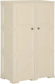vidaXL Πλαστικό Ντουλάπι Angora Λευκό 79 x 43 x 125εκ. με Σχέδιο Ξύλου