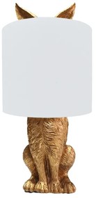 Επιτραπέζιο φωτιστικό Clouse Inart E27 λευκό-χρυσό μέταλλο Φ20x43.5εκ