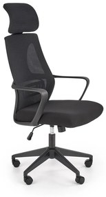Καρέκλα γραφείου Houston 1080, Μαύρο, 116x64x60cm, Με ρόδες, Με μπράτσα, Μηχανισμός καρέκλας: Κλίση