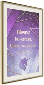 Αφίσα - Always Be Yourself - 30x45 - Χρυσό - Με πασπαρτού