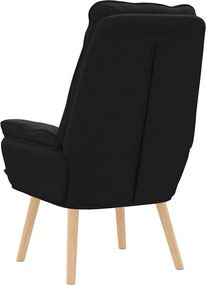 vidaXL Πολυθρόνα Μαύρο 69 x 74 x 93 εκ. Ύφασμα και Κόντρα Πλακέ