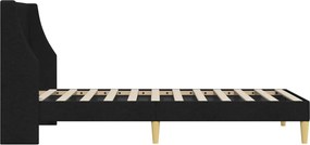 vidaXL Σκελετός Κρεβατιού Μαύρο 90 x 200 cm Ύφασμα