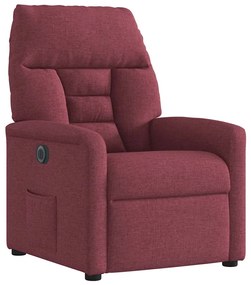 vidaXL Πολυθρόνα Ανακλινόμενη Ηλεκτρική Μπορντό Υφασμάτινη