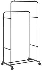 vidaXL Ράφι Ρούχων Μονόχρωμο Μαύρο