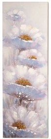 Πίνακας Καμβάς Με Λουλούδια 85047 40x3x120cm White Κάθετοι Καμβάς