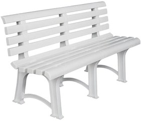 ATENA Παγκάκι Κήπου-Βεράντας, PP Άσπρο 150x73x51cm Ε368