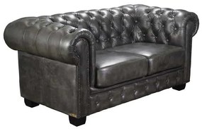 2θεσ.Δέρμα CHESTERFIELD 689 Antique Grey