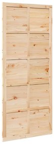 vidaXL Πόρτα αχυρώνα Καφέ 100 x 210 cm Μασίφ ξύλο πεύκου