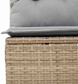 vidaXL Σετ Καναπέ Κήπου 7 pcs Μπέζ και Ανοιχτό Γκρι Πολυρατάν