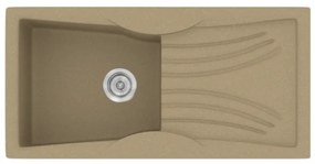 Sanitec Classic 328 Metallic Cream Ένθετος Νεροχύτης 55 cm
