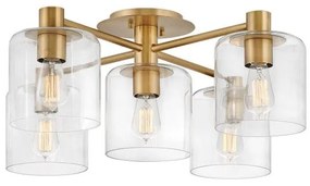 Πλαφονιέρα Φωτιστικό Οροφής 5xE27 Axel Quintiesse Elstead Lighting QN-AXEL5-HB Ορείχαλκος