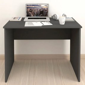 Γραφείο εργασίας Kalen Megapap χρώμα ανθρακί 90x60x74εκ.