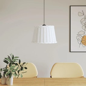 vidaXL Καπέλο Φωτιστικού Οροφής Λευκό Ø40x26 εκ. από Wicker